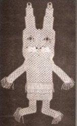 Панно-карман «Заяц» (в технике макраме)