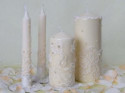 Как сделать свадебные свечи своими руками 
