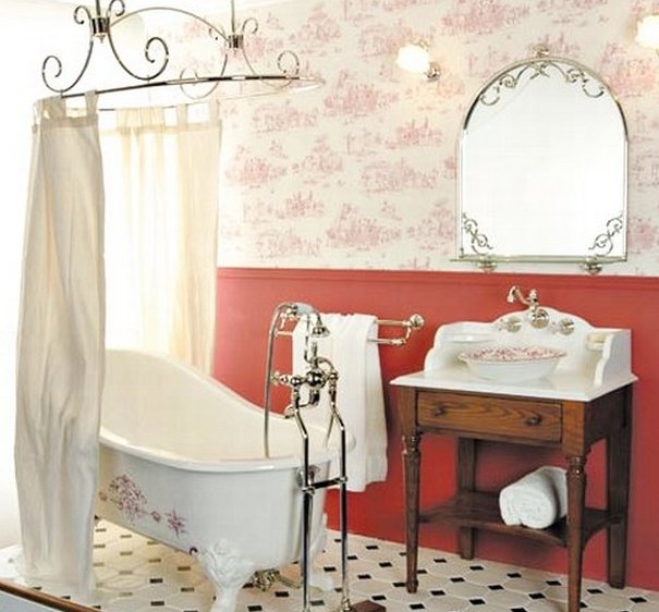 Дизайн ванной комнаты фото ретро