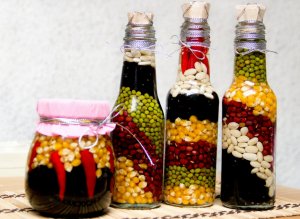 Декоративные бутылки на кухню