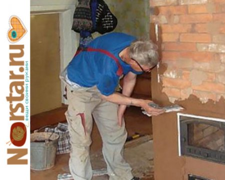 Штукатурим кирпичную печь Штукатурим кирпичную печь